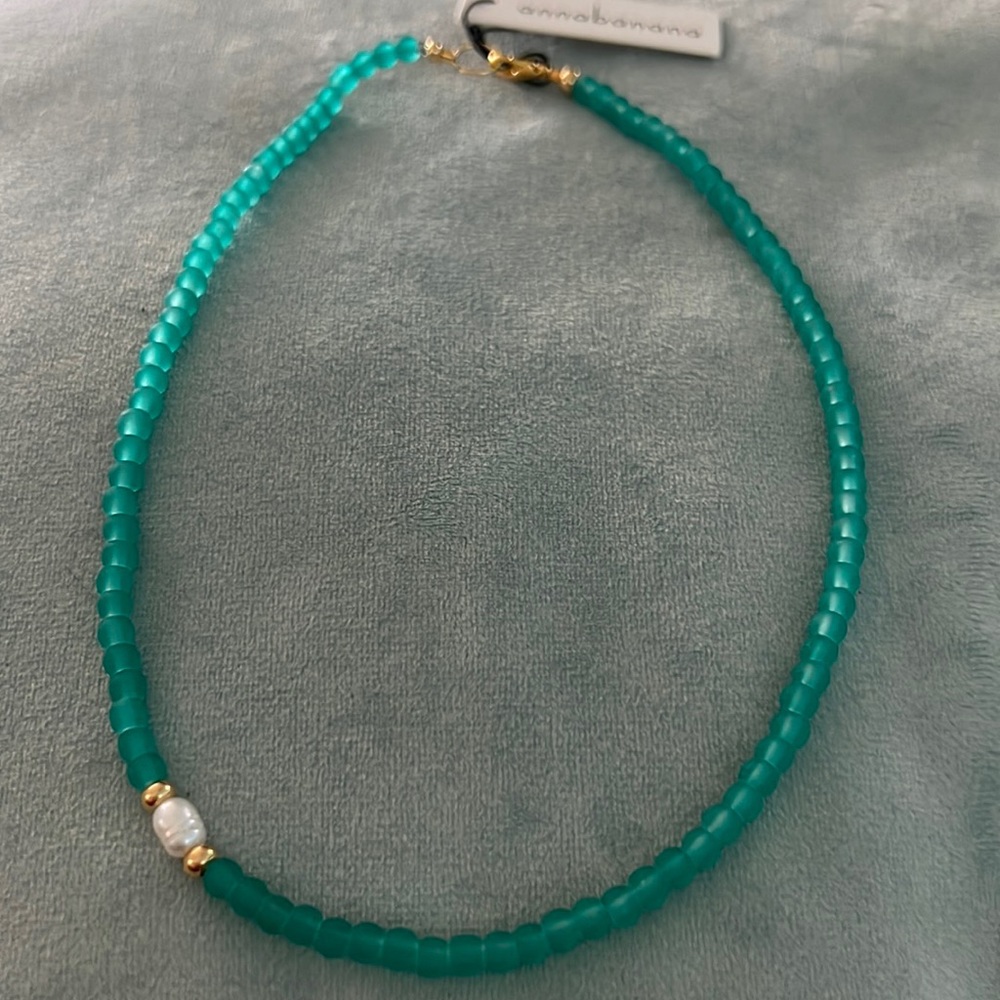New Handmade Collection 2023 Blue stones/white natural pearl/Gold tone details